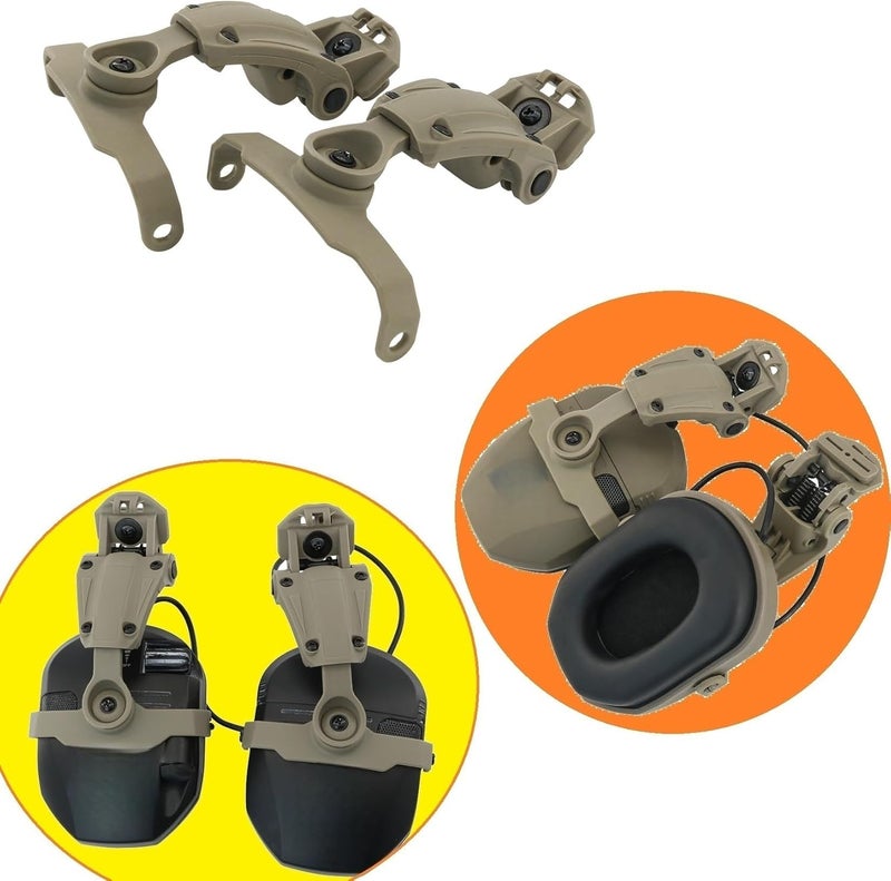 HEARFALCOM for MTEK Flux MLOK Rail Helmet Adapter Compatible With Walker's Razor Earmuffs (Digital) - Image 2